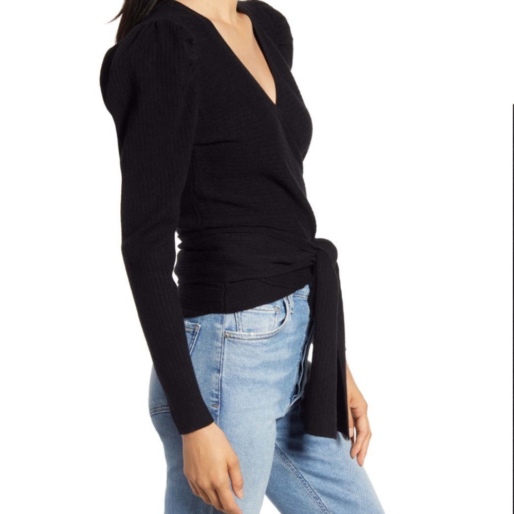 Black wrap shirt